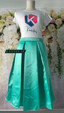Satin Teal Skirt