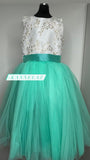 Teal Flower Girl Dress