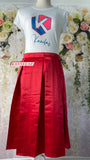 Satin Red skirt