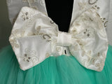 Teal Flower Girl Dress