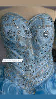 Sky blue Quinceañera dress